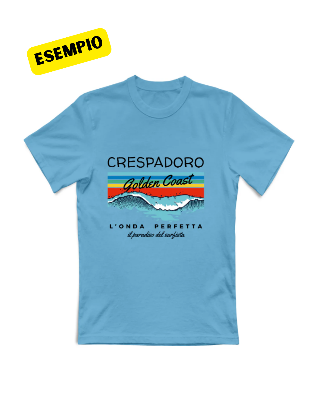 T-Shirt Personalizzata "Il Paradiso del Surfista di [Nome Paese]" — Gadget Paesino