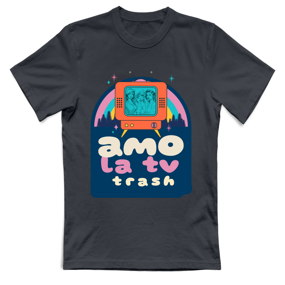 T-Shirt Unisex amo la tv trash