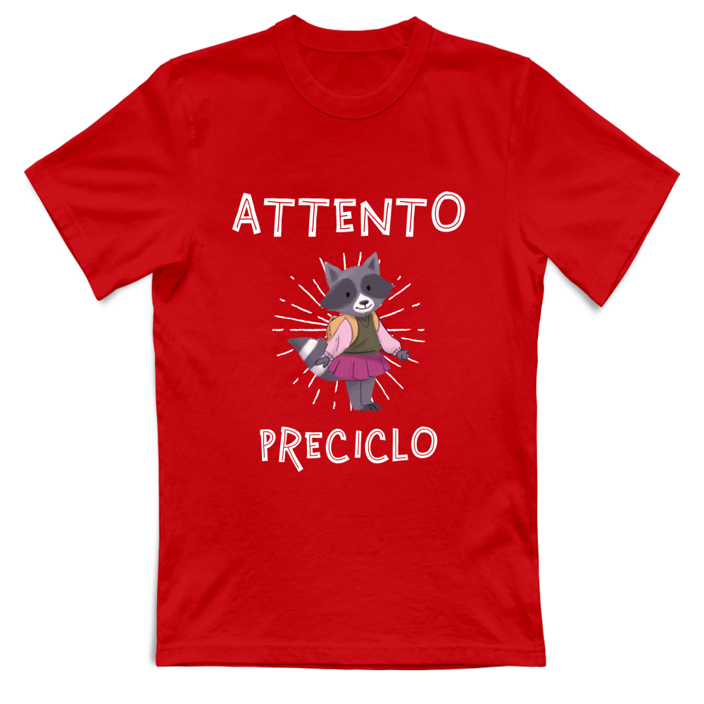 Maglietta ironica attento preciclo — BorninProvincia