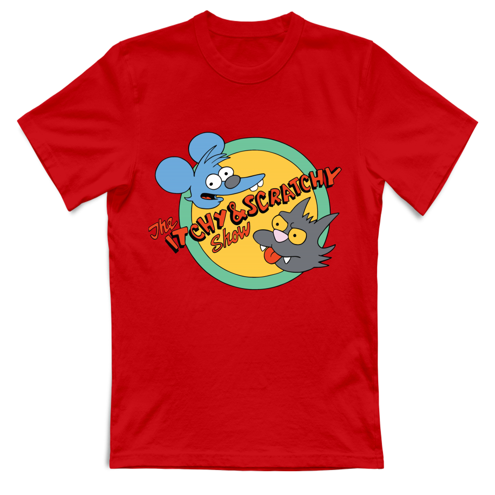 T-Shirt Unisex grattachecca e fichetto cartoni rosso