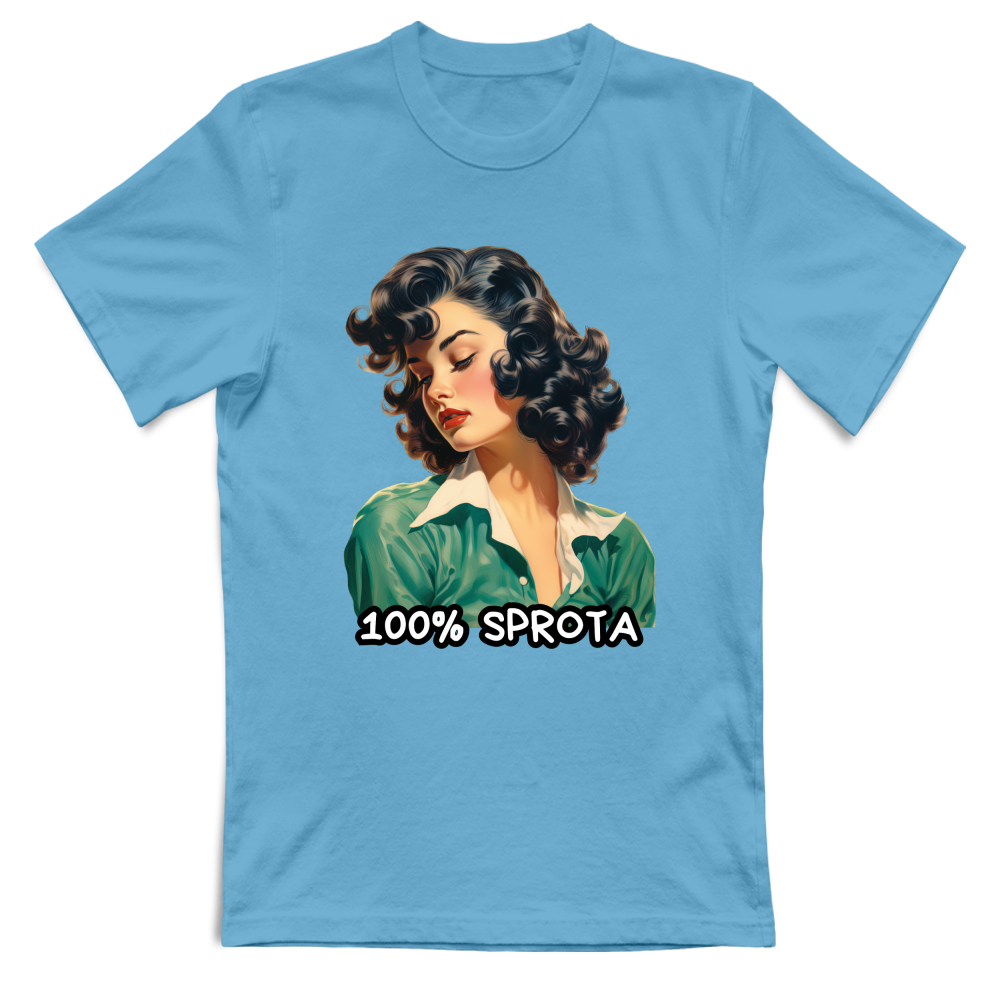 Maglietta 100% Sprota ironica — BorninProvincia