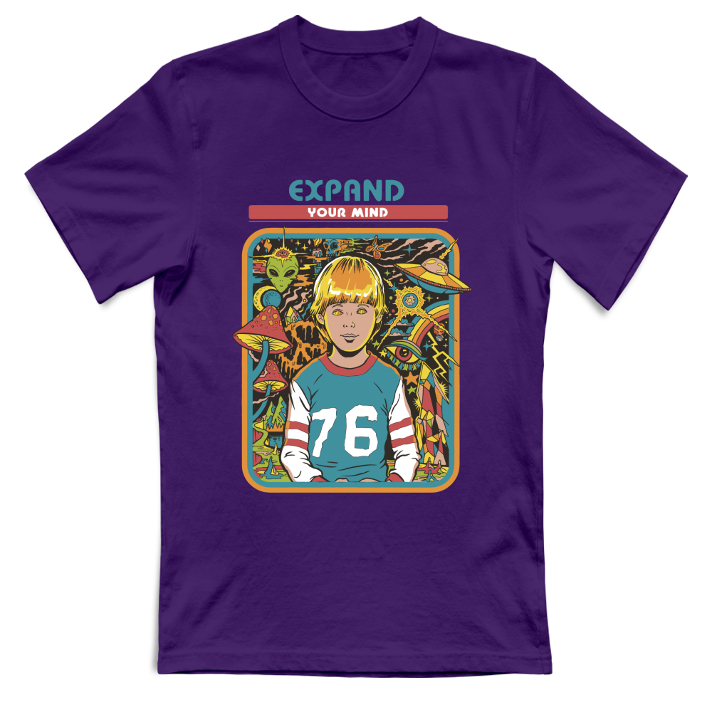 T-Shirt Unisex espandi la tua mente horror vintage