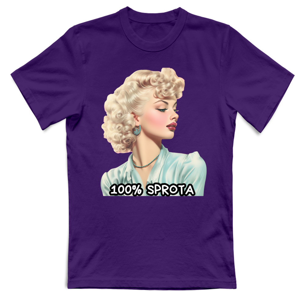 Maglietta 100% Sprota Bionda ironica — BorninProvincia