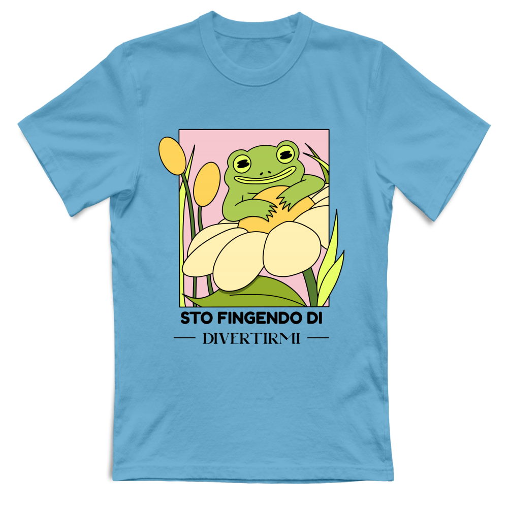 Maglietta ironica sto fingendo di divertirmi — BorninProvincia