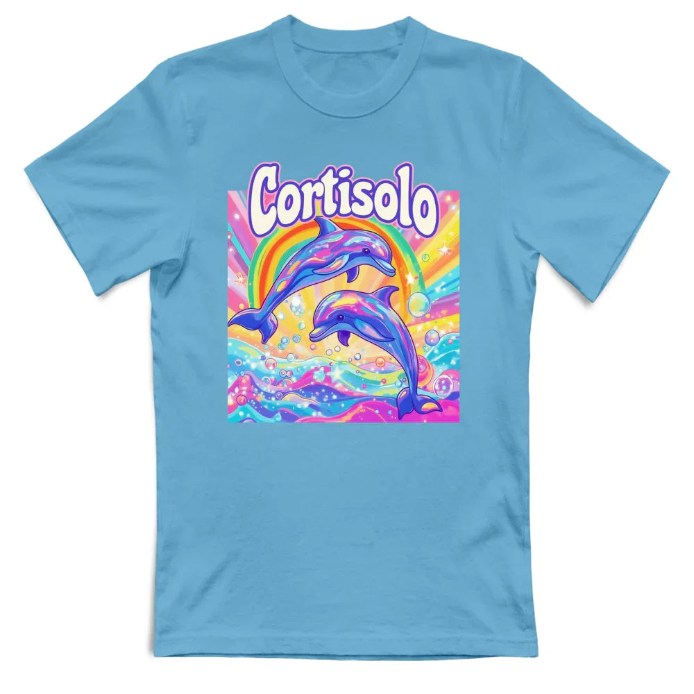 Maglietta Cortisolo Blu ironica — BorninProvincia