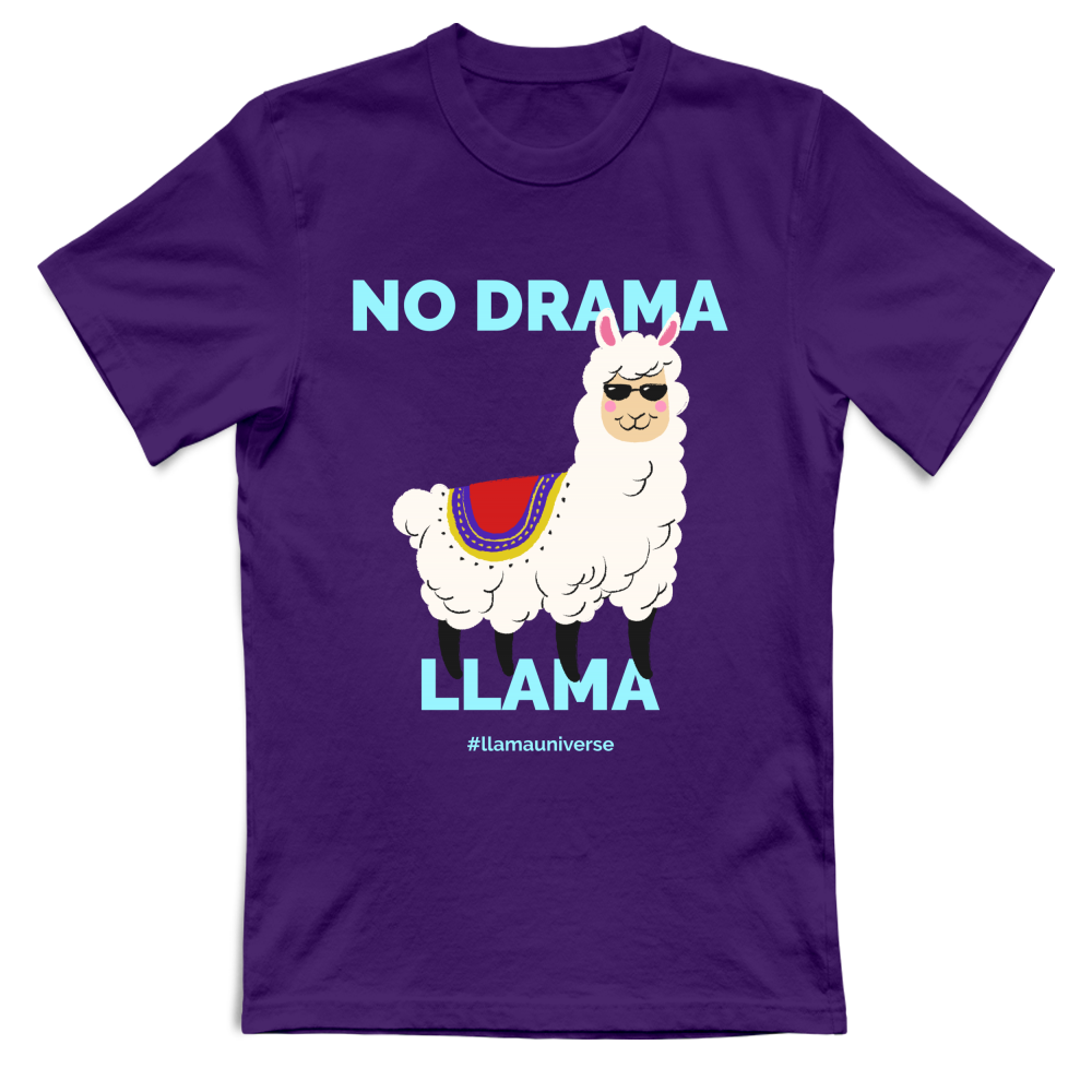 Maglietta No Drama Llama ironica — BorninProvincia