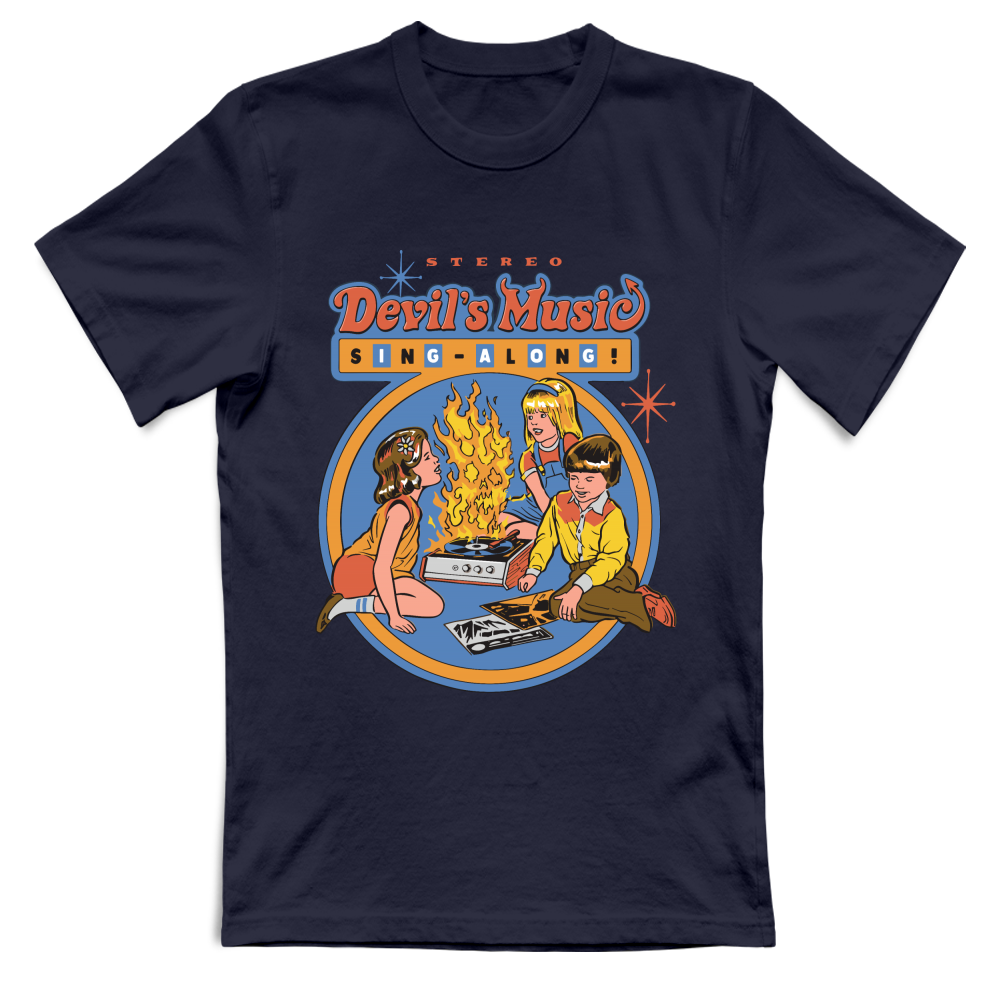 T-Shirt Unisex la musica del diavolo horror vintage