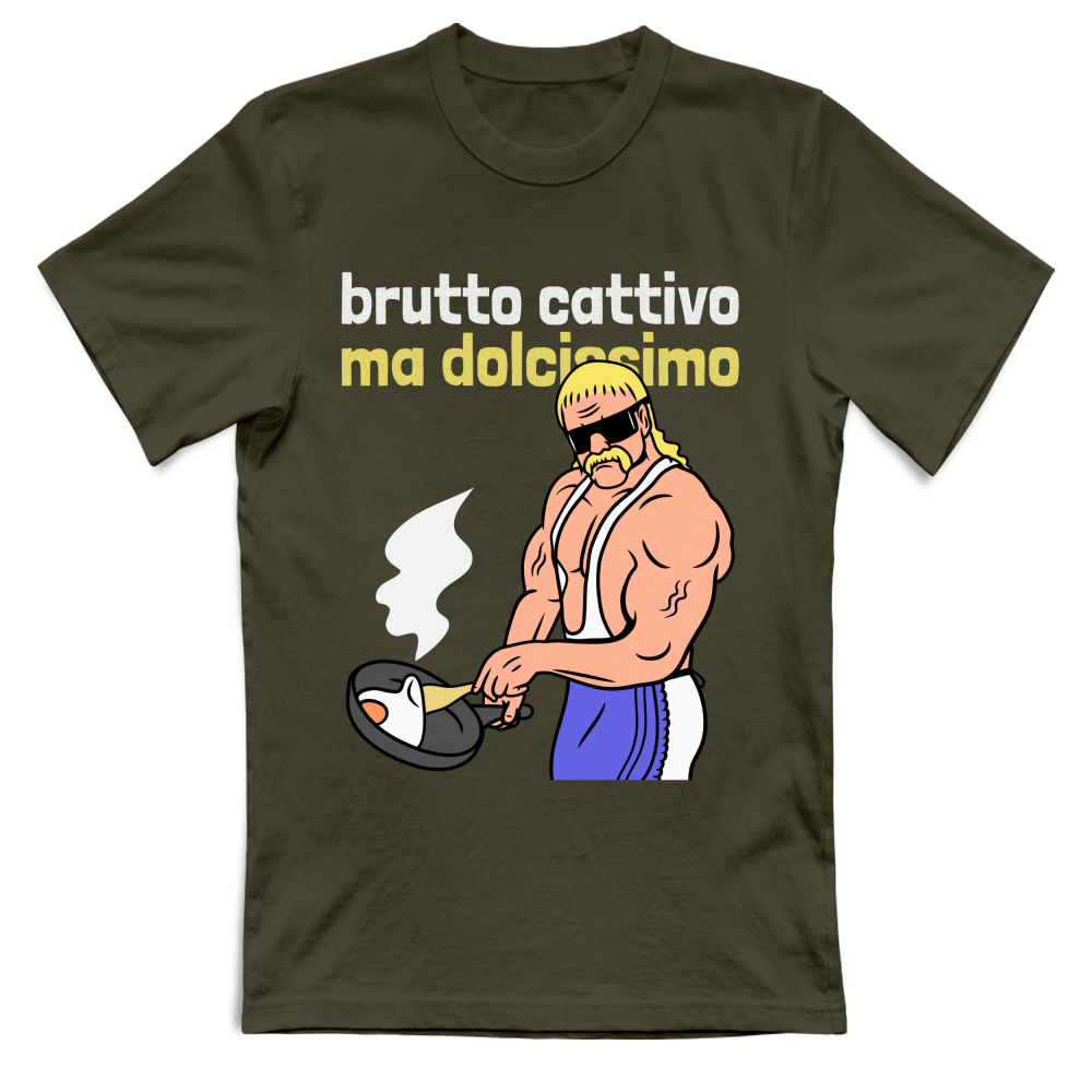 Maglietta Brutto Cattivo Ma Dolcissimo Maschio Alfa — BorninProvincia