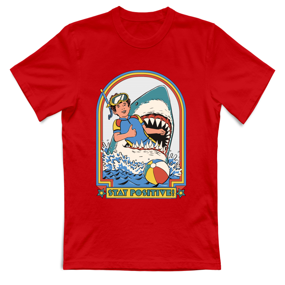 T-Shirt Unisex positivo squalo horror vintage