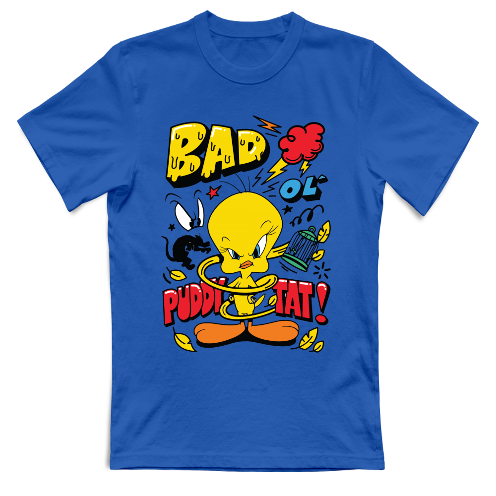T-Shirt Unisex titti cartoni vintage blu